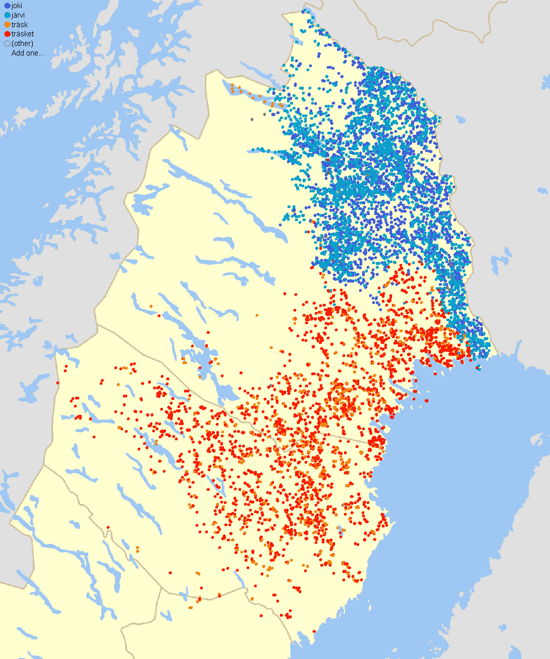 place suffixes north