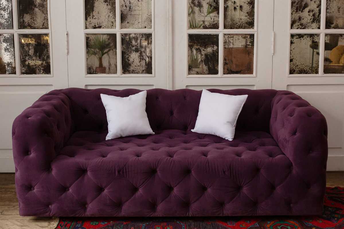 Purple couch.