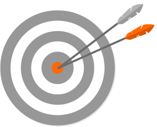Bullseye with arrows