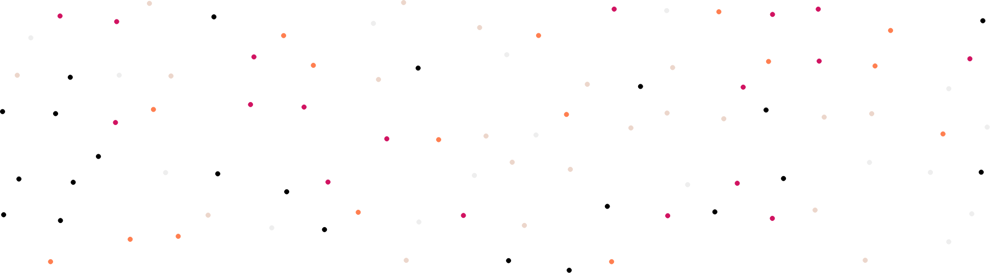 pink white black and orange dots