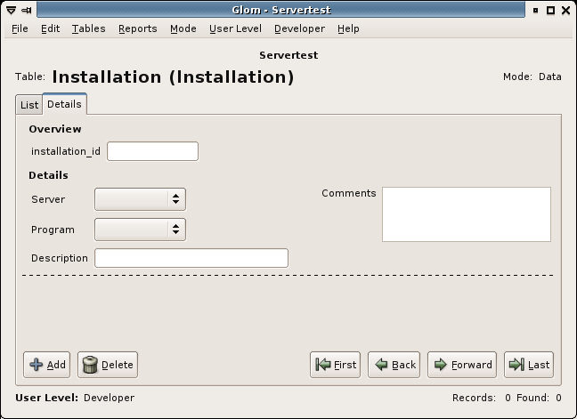 Glom screenshot: details mode after changing field formatting