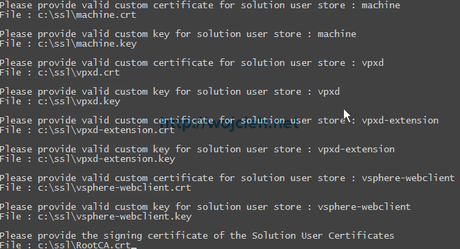 vCenter Server 6. - Replacing SSL certificates with custom VMCA - 12