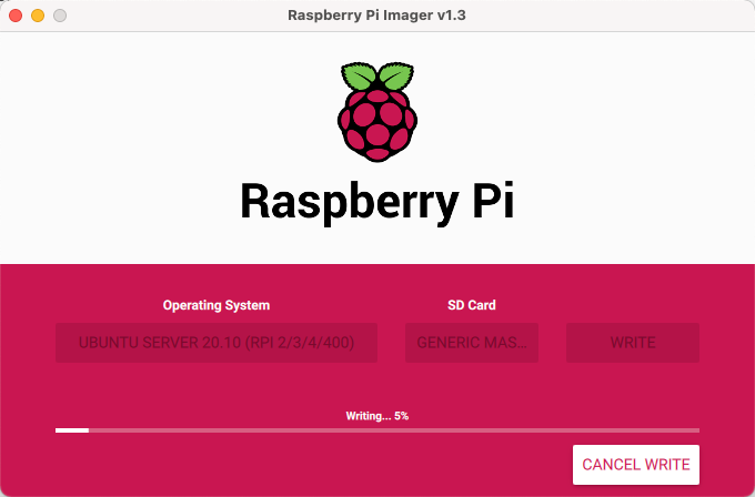 Raspberry Pi Imager - Image flashing