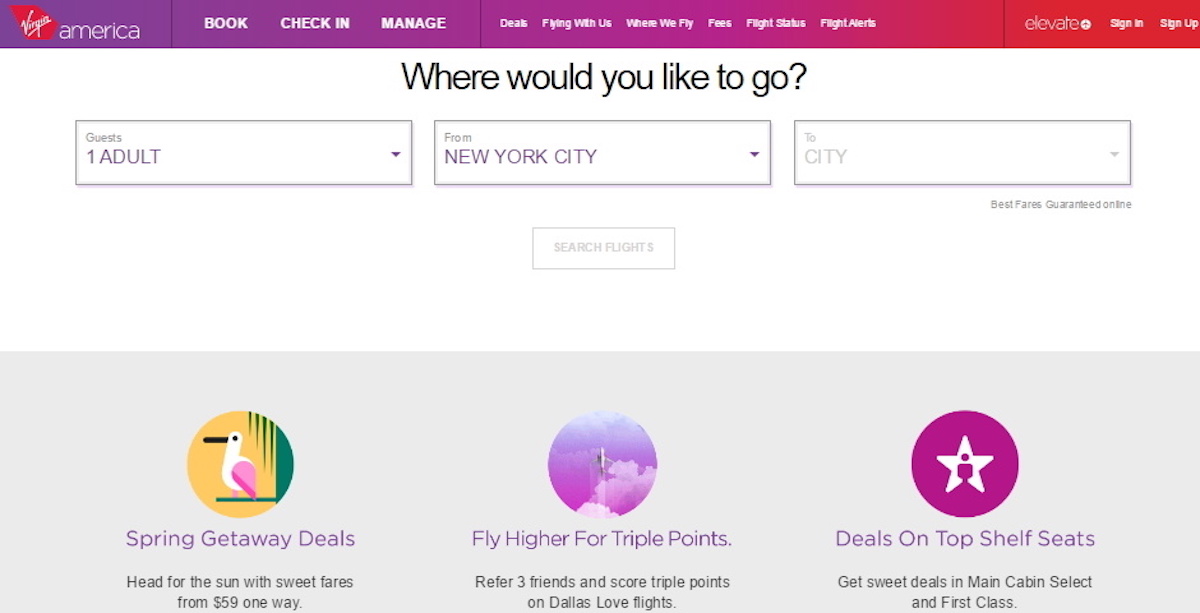 One of the first clean, user-centred user interfaces for travel booking