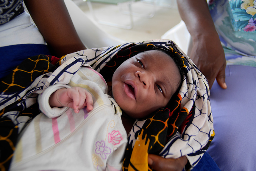 A new born baby in Liberia.