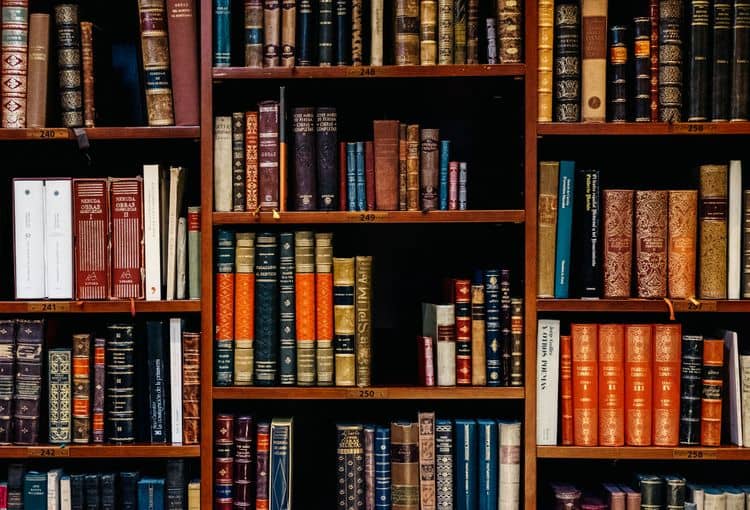 Bücherregal Bücherregal mit vielen Büchern