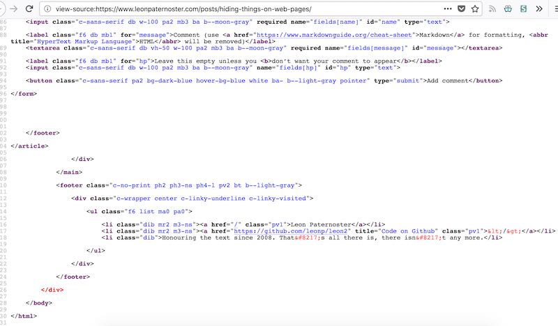 The source code from leonpaternoster.com