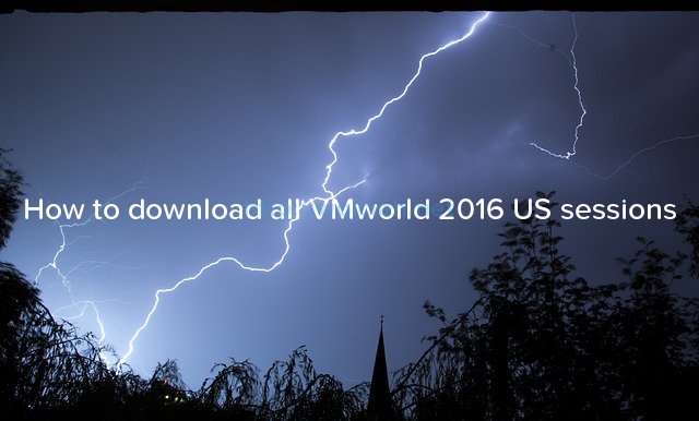 How to download all VMworld 2016 US sessions - Logo