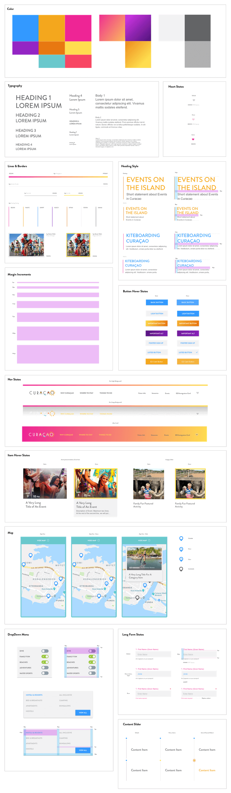 The inital Curacao.com design system.