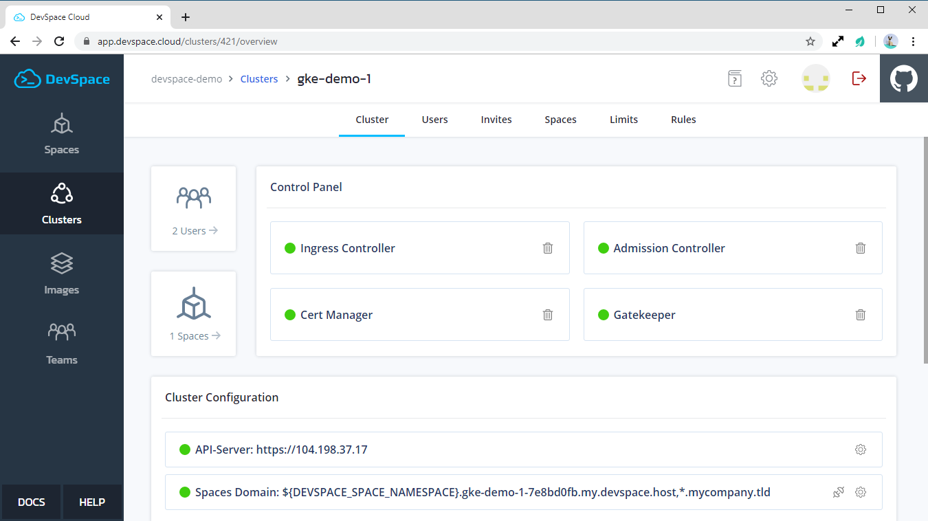 Cluster Control Plane