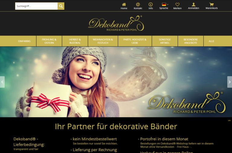 Shopware Shop Referenz: Dekoband