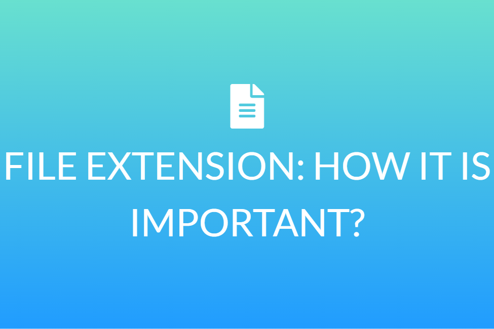FILE EXTENSION: HOW IT IS IMPORTANT?