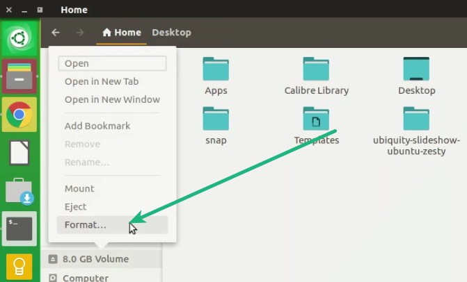 Cara format flashdisk di ubuntu
