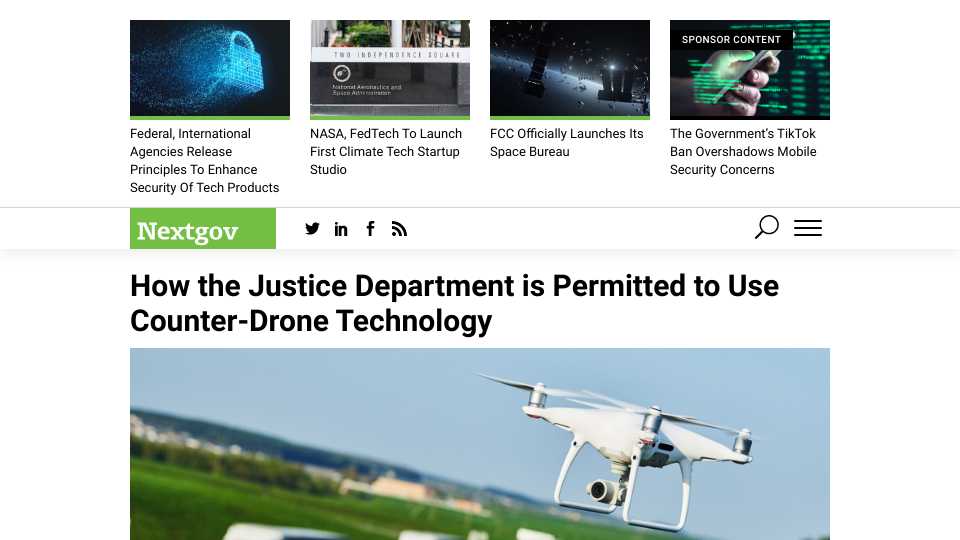 How the Justice Department is Permitted to Use Counter-Drone Technology