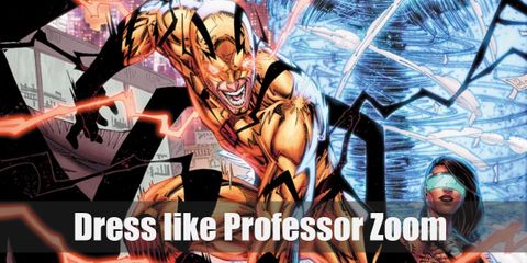 Professor Zoom has the same yellow suit with red accents as the Flash did.