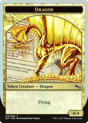 4/4 Multicoloured Dragon Creature Token | MTG.onl Tokens