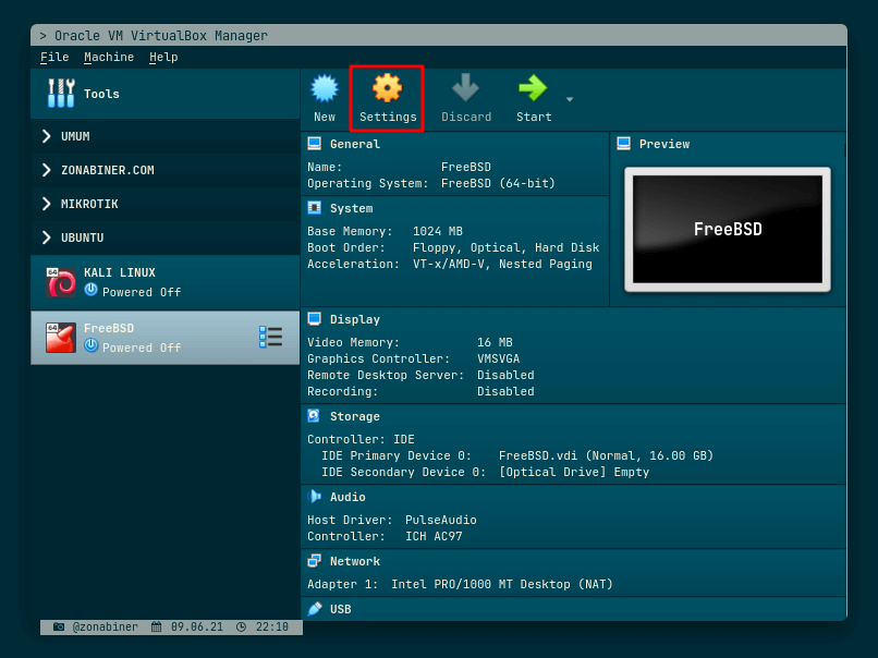 Virtual Machine Settings Virtual Machine Settings