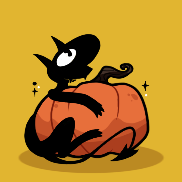 An-illustration-of-Luci-from-Disenchantment-hugging-a-pumpkin