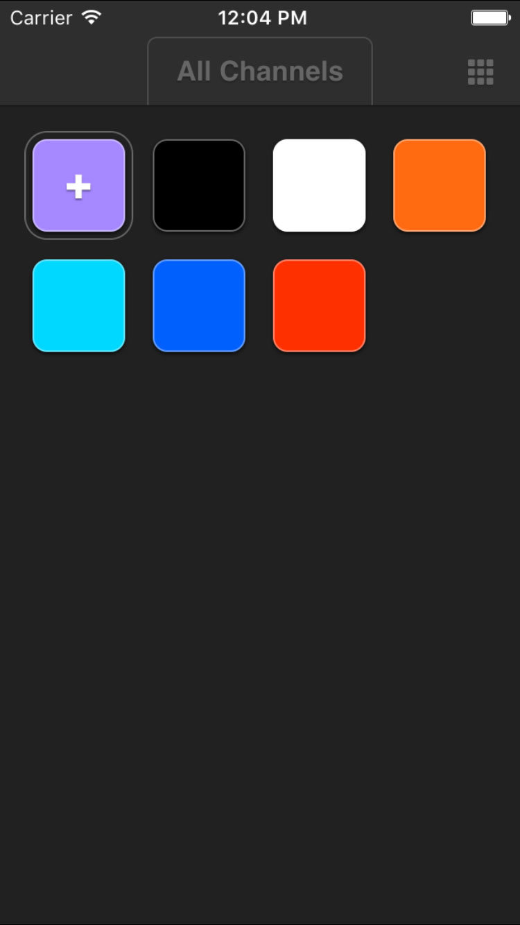 Favourite colours screen