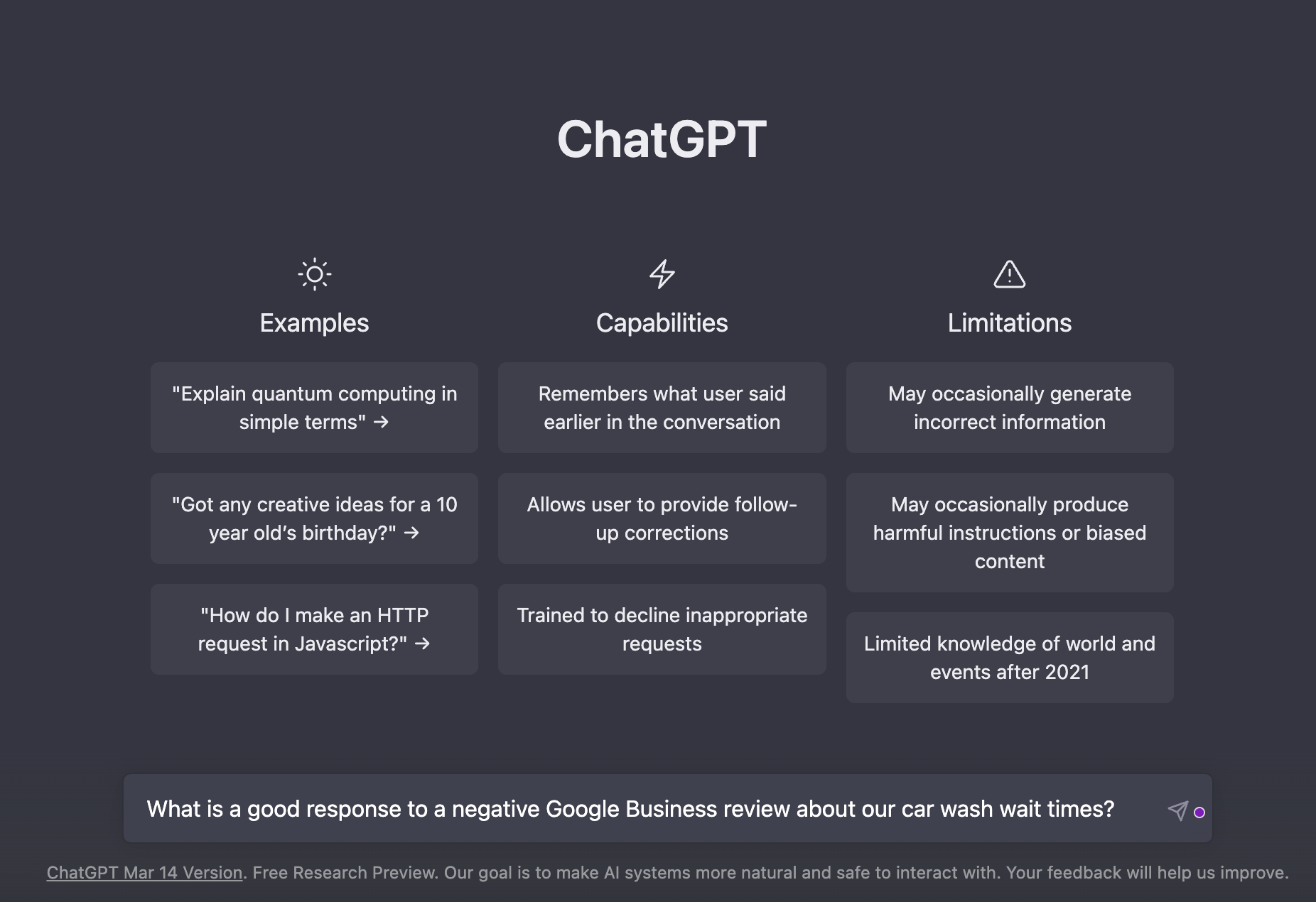 ChatGPT Prompt for Car Wash Operators