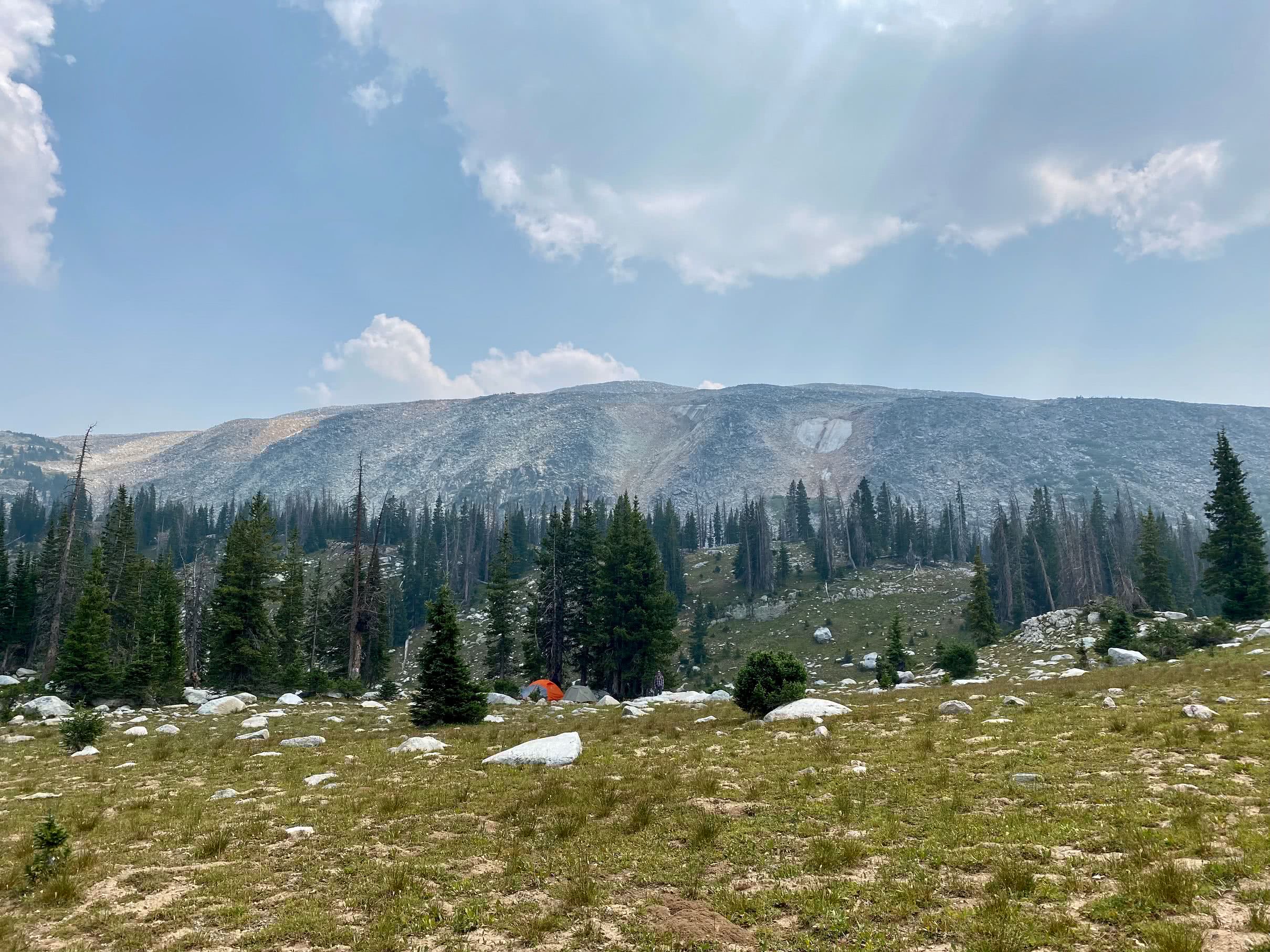 Exploring Heart Lake on our base camp day