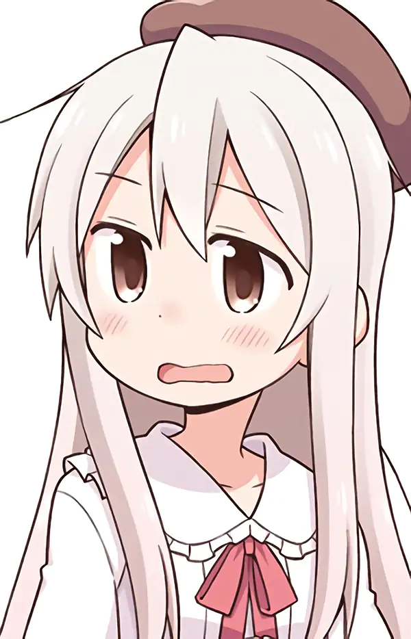 Mahiro is seen wearing a fancy hat