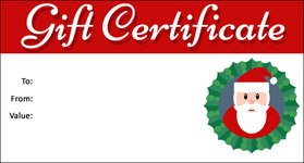 Gift Certificate Template Christmas 07