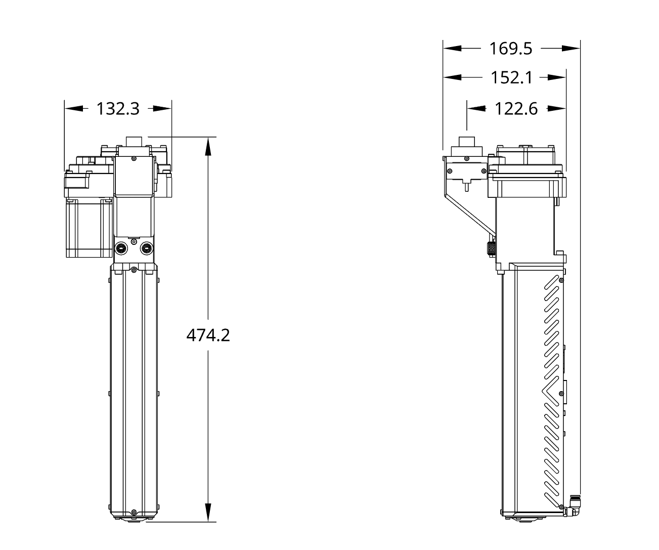 Pulsar™ Extruder Technical Drawing