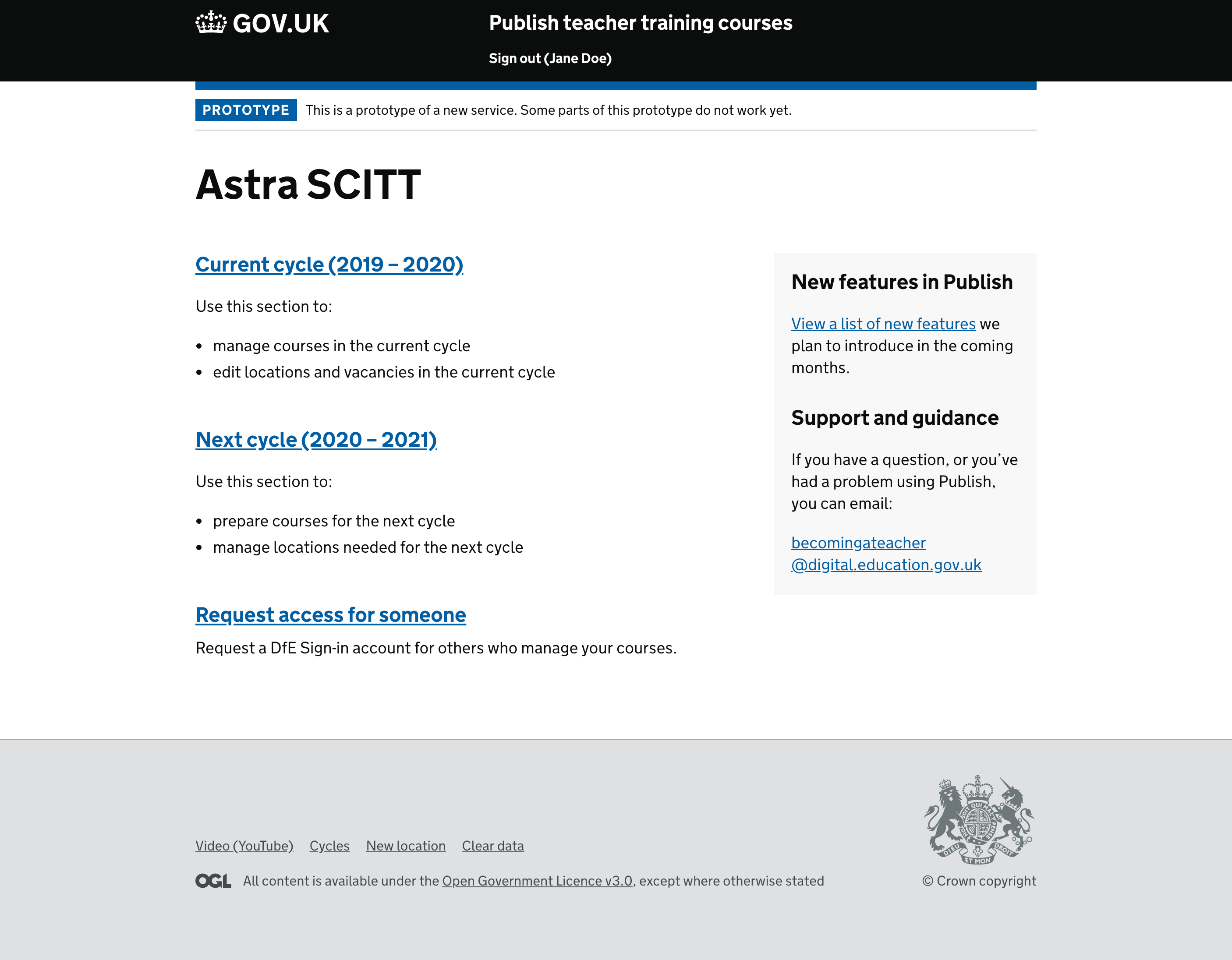 Screenshot of During rollover period