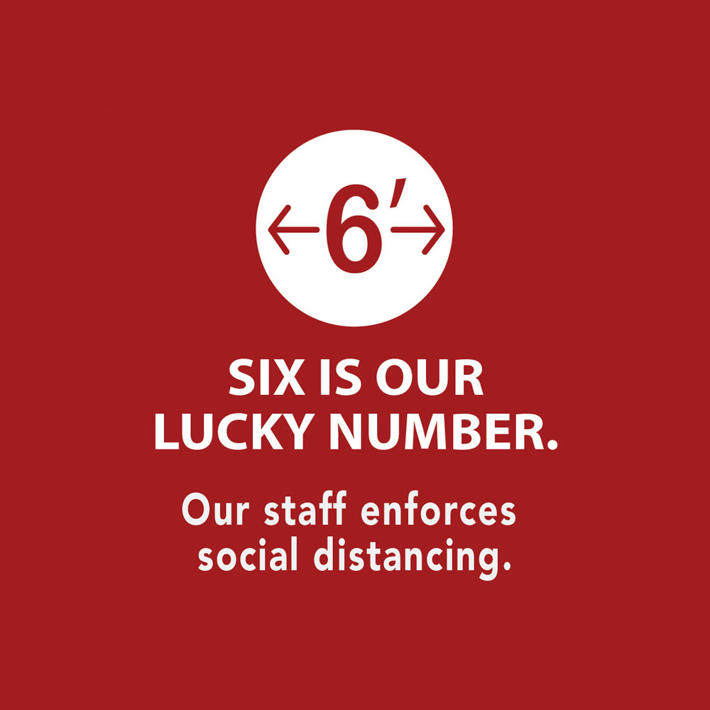 ho chunk's six is our lucky number campaign graphic