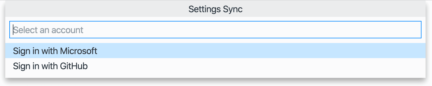 sign in for settings sync
