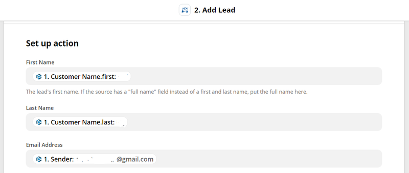 customize lead details to send to wise agent