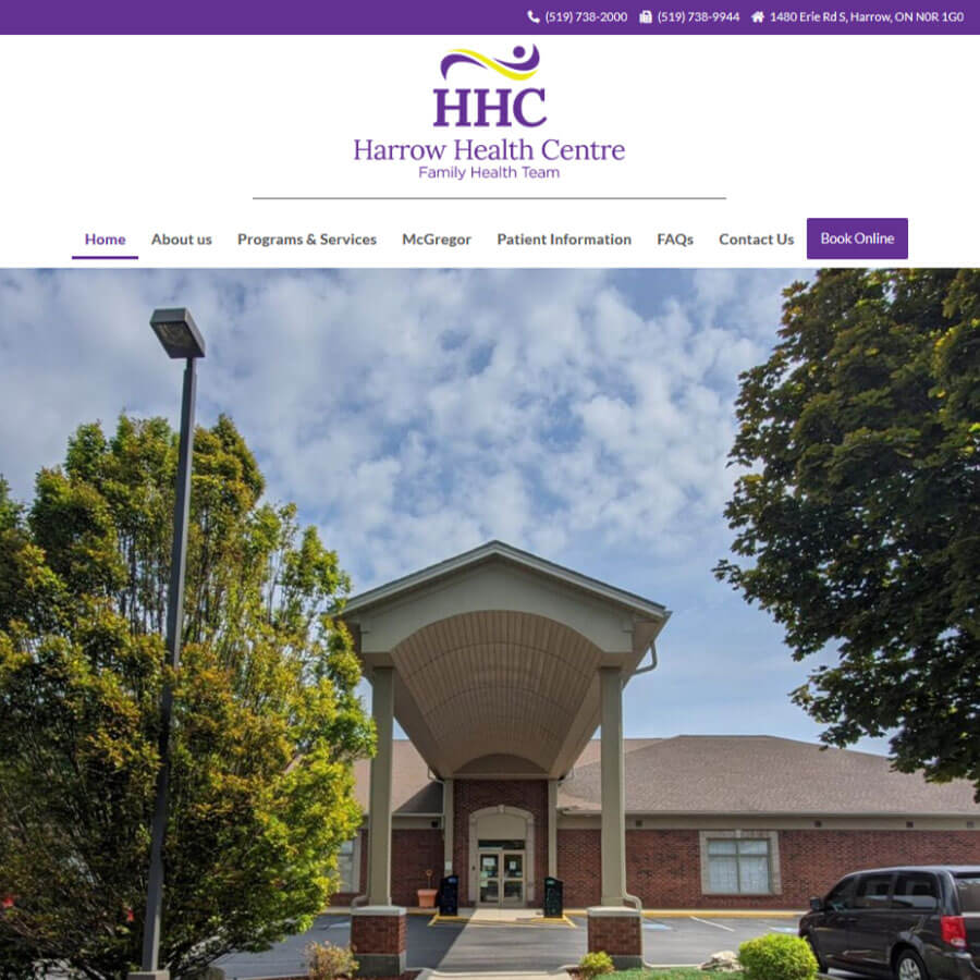 Harrow Health Centre website image
