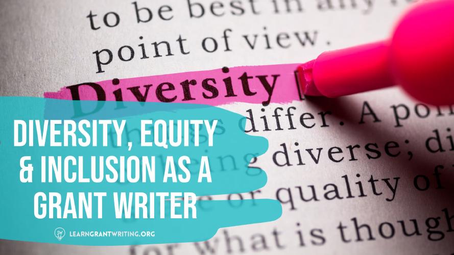 Diversity, Equity, & Inclusion as a Grant Writer image