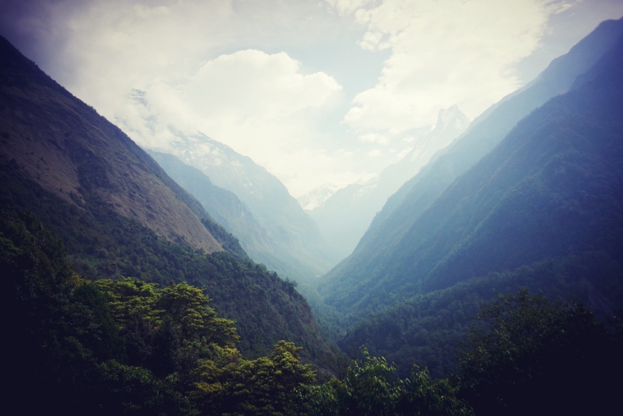 Annapurna valley, looking north