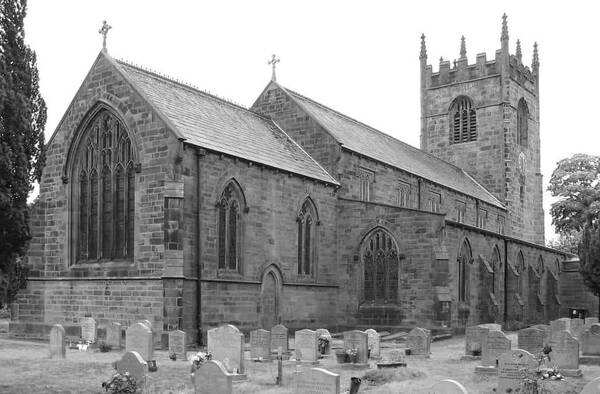 Old photo of the St Andrew's church