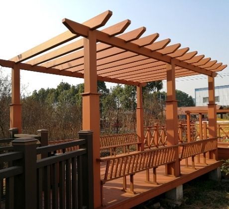 gazebo and deck with wpc