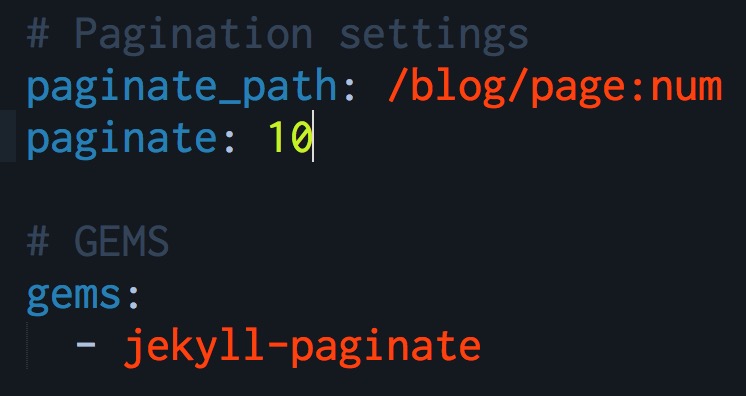 Como configurar la paginación en Jekyll