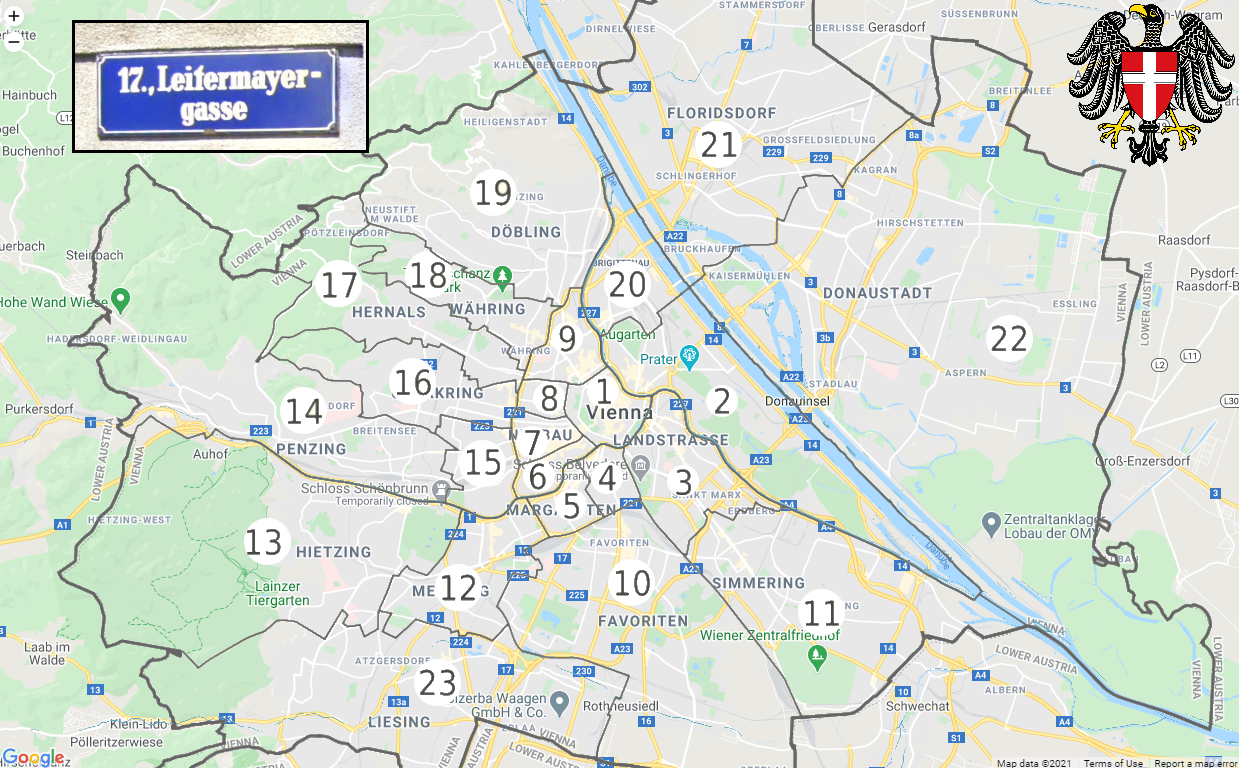vienna district map