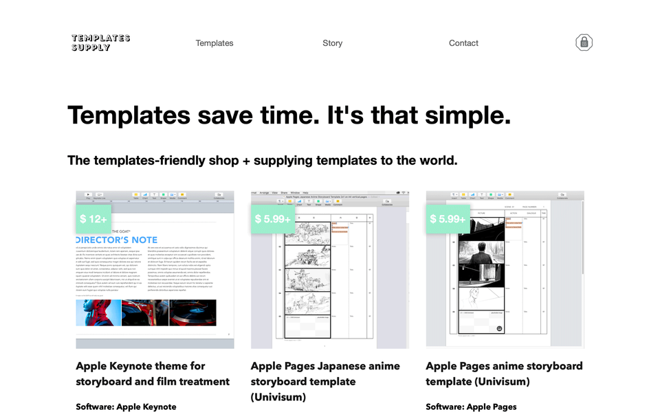 Template Supply home page