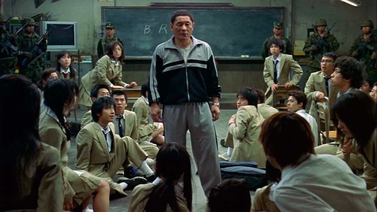 Кадр из фильма «Королевская битва», режиссер Киндзи Фукасаку (2000). Источник: imdb.com