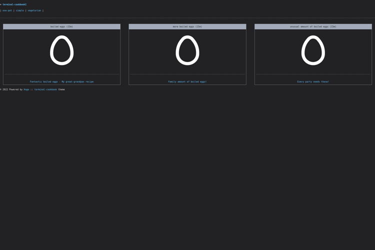 Hugo-Theme-Terminal-Cookbook