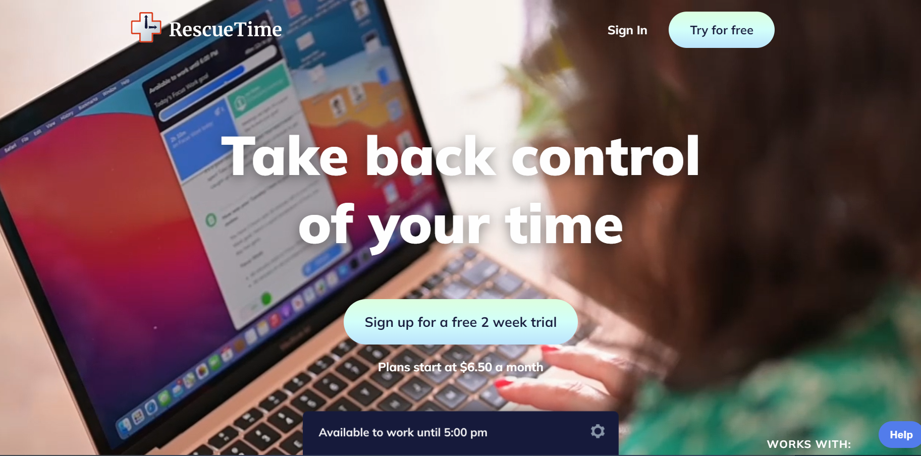 Automatic time management and productivity app for more efficiency