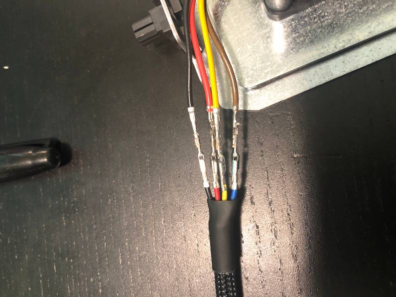 Connecting the wires in the correct configuration cleanly by using existing connector internals