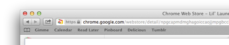 The bookmarks bar in Safari