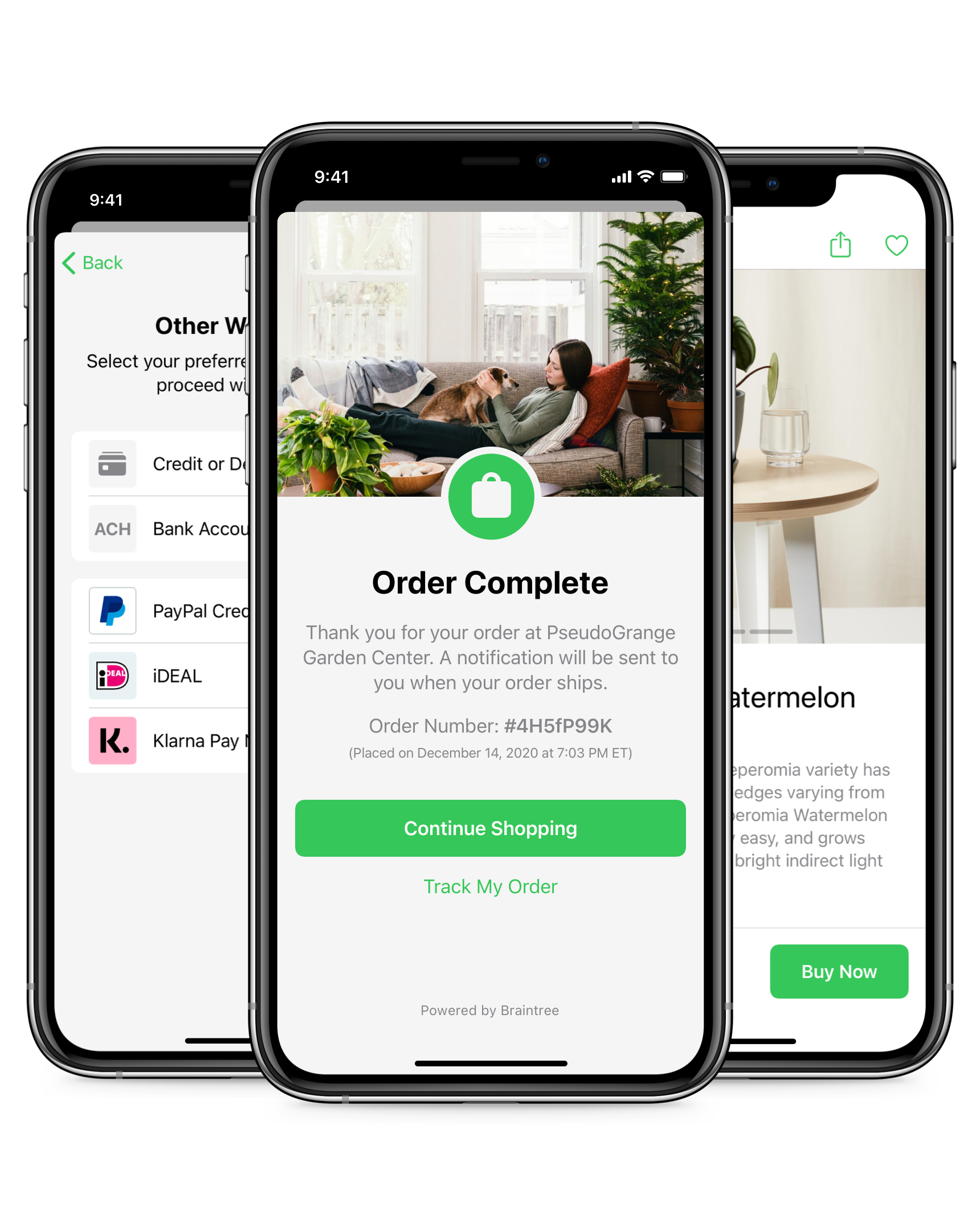 Braintree - Drop-In Native Customization Options - Green