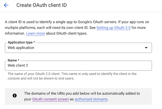 Naming OAuth Application