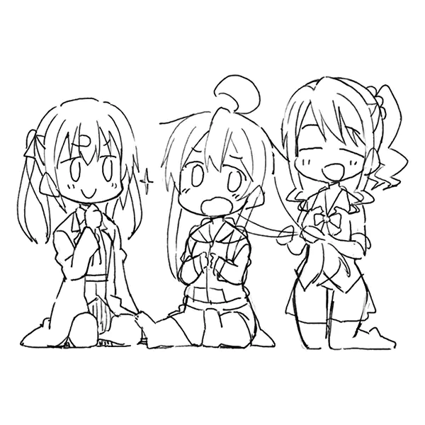 Mahiro is getting her hair done by a friend