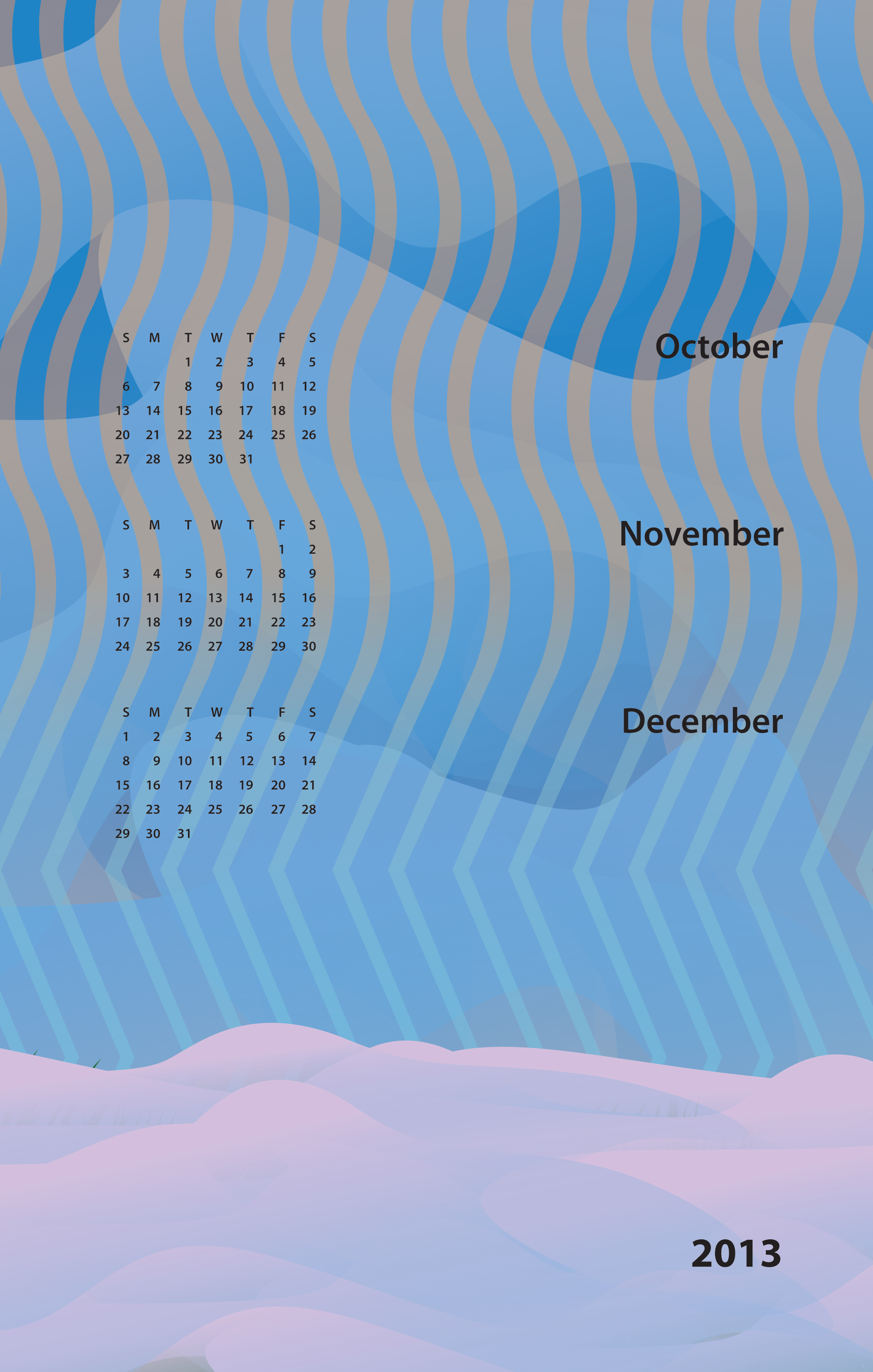 October, November, December 2013