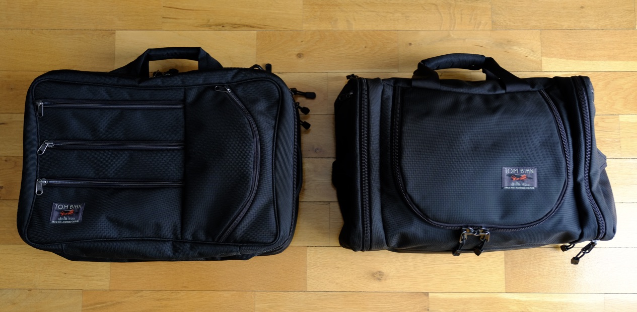 TriStar (on the left) is another popular travel carry-on bag from Tom Bihn